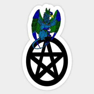 Griffon on a Pentacle Sticker